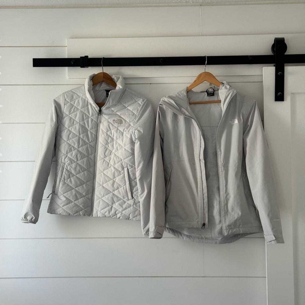 2 in 1 North Face coat (shell and puffer connect) Women’s